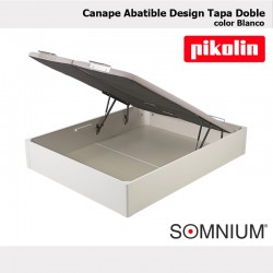 Canape abatible design alta capacidad de Pikolin blanco tapa doble