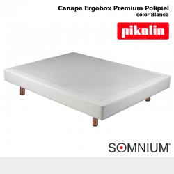 Canape modelo ergobox Premium polipiel 3d transpirable de Pikolin blanco